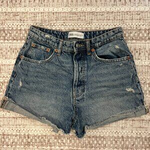 Zara High Rise Cut-Off Jean Shorts - Size 2